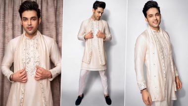 Parth Samthaan's Off-White Kurta Pyjama With Glass Patchwork is a Perfect Choice For Navratri 2023 Day 2 Fashion (See Pics)