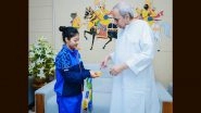 Odisha&rsquo;s CM Naveen Patnaik Felicitates Gymnast Pranati Nayak for Her Outstanding Performance at National Games 2023
