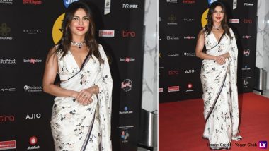 Priyanka Chopra Exudes 'Desi Girl' Vibe in White Saree at Jio MAMI Mumbai Film Festival 2023 (View Pics)