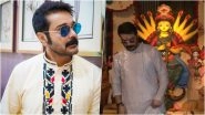 Durga Puja 2023 in Kolkata Photos: Prosenjit Chatterjee Offers Prayers at Durga Puja Pandal on Maha Ashtami (Watch Video)