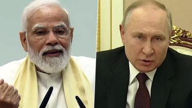 Russian President Vladimir Putin Praises PM Narendra Modi, Says 'India's High-Tech Exports Are Growing Exponentially, Making It Stronger Each Year Under Modi's Leadership' (Watch Video)