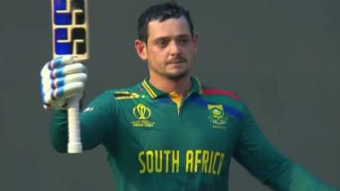Quinton de Kock Becomes First South African Cricketer To Score 500 Runs in a Single ICC Cricket World Cup Edition, Achieves Feat During NZ vs SA CWC 2023 Match