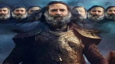 BJP vs Congress Poster War: Saffron Party Shares Poster of Rahul Gandhi As ‘Ravan’; Congress Hits Back Saying This Shows Their Nervousness