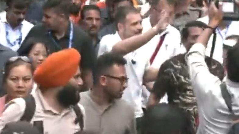 Mizoram Assembly Election 2023: Rahul Gandhi Leads Congress Padayatra From Chanmari to Raj Bhawan Ahead of Vidhan Sabha Polls (Watch Video)