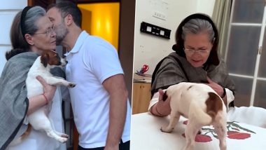 World Animal Day 2023: Rahul Gandhi Surprises Mother Sonia Gandhi With Puppy; Shares Video