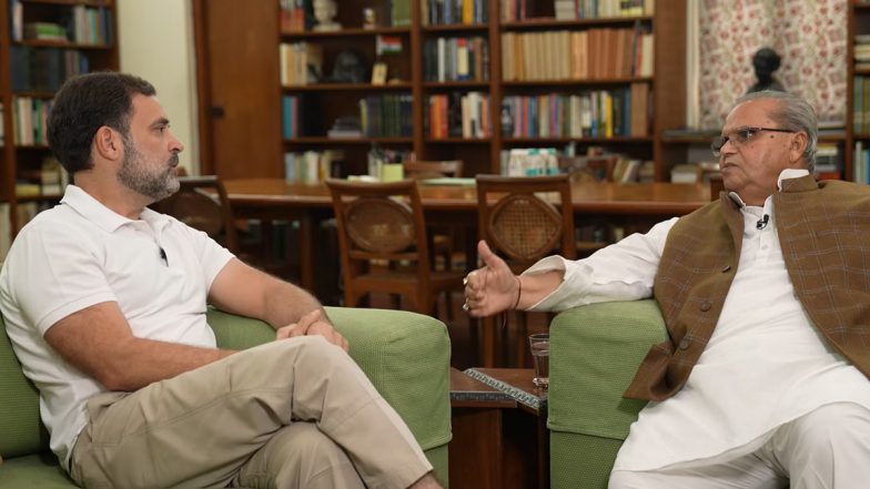 Rahul Gandhi Interacts With Satya Pal Malik, Discusses Adani Issue, Pulwama Attack and Manipur Violence Among Other Issues (Watch Video)