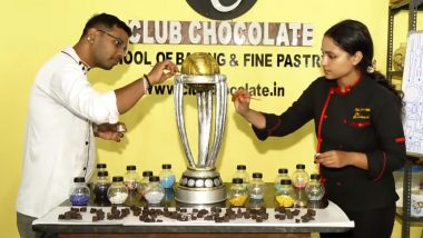 Pastry Artist Rakesh Sahu Creates Chocolate Replica of ICC Cricket World Cup 2023 Trophy