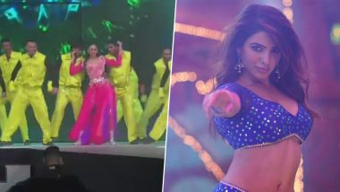 Rakul Preet Singh Sets the Stage on Fire As She Grooves to Samantha Ruth Prabhu’s Item Number ‘Oo Antava’ During Doha Event (Watch Viral Video)