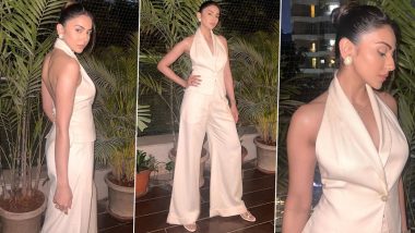 Rakul Preet Singh Amps Up Style Quotient in Off-White Backless Co-Ord Set (See Pics)