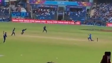 Fans Chant Rashid Khan's Name After Afghan All-Rounder Comes Out to Bat During ENG vs AFG ICC Cricket World Cup 2023 Match (Watch Video)