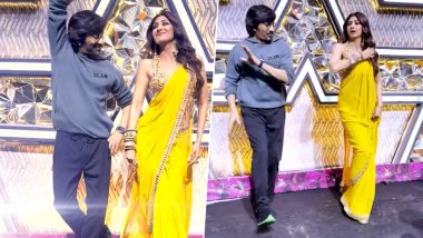 Ravi Teja and Shilpa Shetty Light Up the Dance Floor with 'Ek Dum Ek Dum' Hook Step from Tiger Nageswara Rao! (Watch Video)