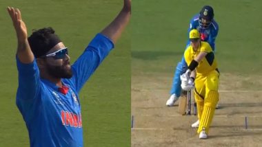 Ravindra Jadeja Bamboozles Steve Smith With Sensational Delivery During IND vs AUS ICC Cricket World Cup 2023 Match (Watch Video)