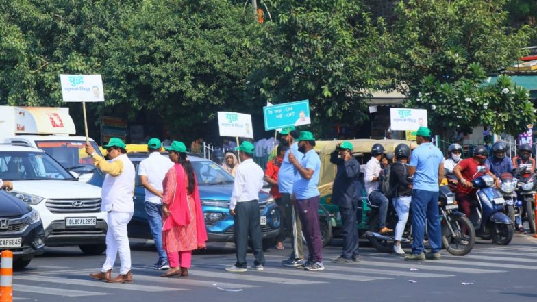 'Red Light on, Gaadi Off' Campaign Launched by Delhi Environment Minister Gopal Rai to Counter Pollution in National Capital (Watch Video)