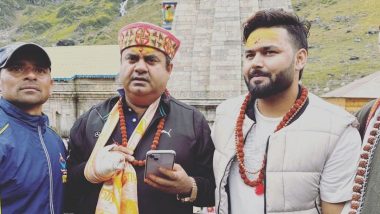 Rishabh Pant Visits Kedarnath Temple, Indian Wicketkeeper-Batter Shares Pic on Instagram Story With Question for Fans