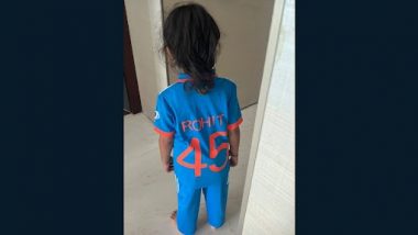 Adorable! Rohit Sharma's Daughter Samaira Dons Her Father's Team India Jersey Number 45, Picture Goes Viral! (See Instagram Story)