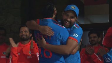 Rohit Sharma Hugs Virat Kohli After India Beat New Zealand by Four Wickets in ICC Cricket World Cup 2023, Video Goes Viral!