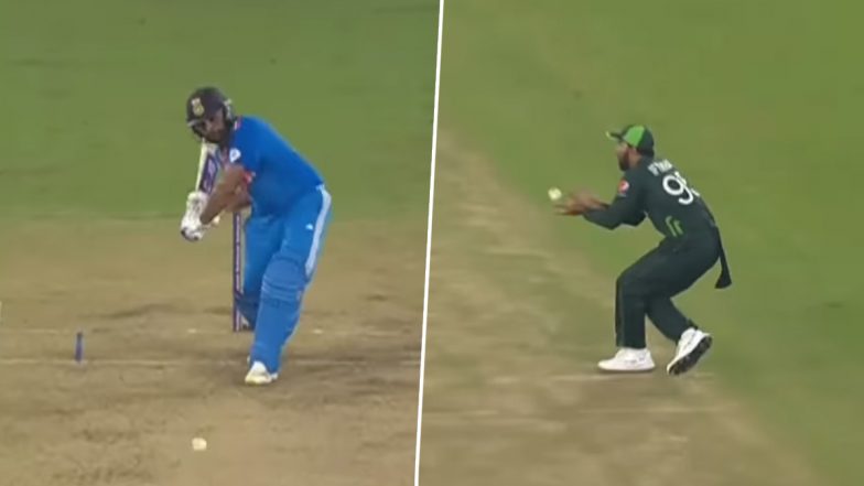 Rohit Sharma Wicket Video: Watch Shaheen Afridi Dismiss Indian Captain During IND vs PAK ICC Cricket World Cup 2023 Match