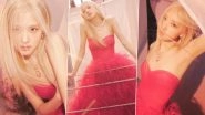 BLACKPINK's&nbsp;Ros&eacute; Looks Ethereal in Strapless Pink Fringe Dress (See Pics)