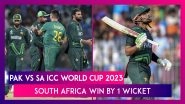 PAK vs SA ICC World Cup 2023 Stat Highlights: Tabraiz Shamsi, Aiden Markram Lead South Africa To Narrow Victory