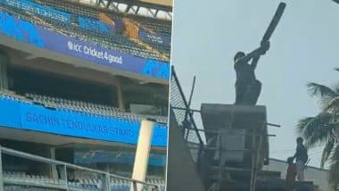 Sachin Tendulkar Statue Unveiling Live Streaming Online: Watch Indian Cricket Legend's Statue Inauguration Ceremony At Wankhede Stadium