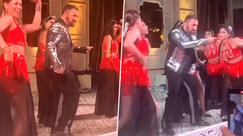 Salman Khan Dances to His Iconic Tracks As He Entertains the Crowd at an Event in Delhi (Watch Video)