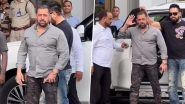 Salman Khan Looks Dapper in Grey Shirt and Charcoal Black Jeans As He Gets Spotted at Private Jet Terminal in Kalina (Watch Video)