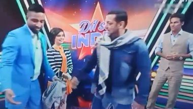 ICC World Cup 2023: Salman Khan Makes Surprise Appearance at Star Sports Studios to Promote Tiger 3 During India vs Pakistan Clash (Watch Video)