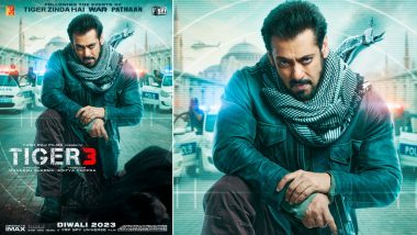 Tiger 3: Salman Khan’s Fierce Action Avatar in New Poster From Highly Anticipated Threequel Out! (View Pic)