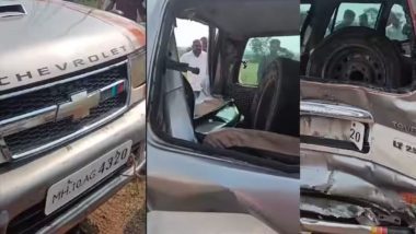 Shiv Sena Functionary Killed, Three Workers Injured in Sangli District as Tanker Hits SUV on Way to Mumbai Dussehra Rally (Watch Video)