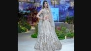Lakme Fashion Week 2023: Sanjana Sanghi Rocks the Runway in Stunning Anju Modi Lehenga Choli (See Pics)