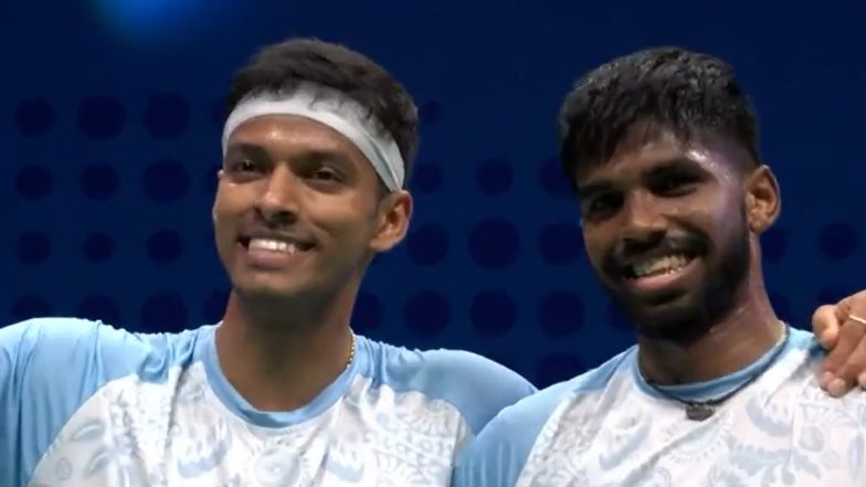 Satwiksairaj Rankireddy, Chirag Shetty Become First-Ever Indian Badminton Players to Win Gold Medal in Asian Games, Achieve Feat With Victory in Men's Doubles Final at Hangzhou