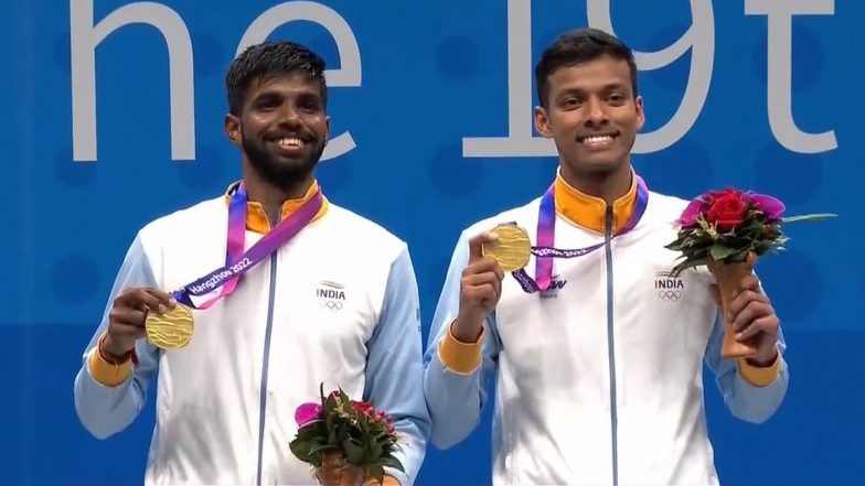 &lsquo;Their Game Lights Up Court, Makes India Proud&rsquo; PM Narendra Modi Lauds Satwiksairaj Rankireddy-Chirag Shetty for Winning Historic Gold Medal at Asian Games 2023