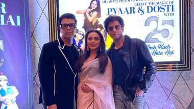 Kuch Kuch Hota Hai Turns 25! Shah Rukh Khan, Rani Mukerji and Karan Johar Surprise Fans at KKHH Special Screening in Mumbai (Watch Video)
