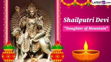 Shailputri Puja on Navratri 2023 Day 1: Goddess Shailputri Mantra, Bhog To Offer and Ghatasthapana Puja Vidhi To Begin Navratri Festivities