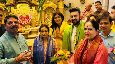 UT69: Raj Kundra and His wife Shilpa Shetty Offer Prayers at Siddhivinayak Temple Ahead Of The Film's Release (Watch Video)