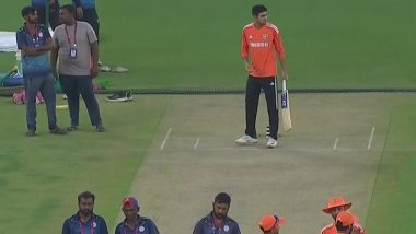 Shubman Gill Joins Team India Practice Session in Ahmedabad Ahead of IND vs PAK ICC Cricket World Cup 2023 Match