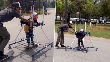 Children With Different Disabilities Enjoy Skateboarding For the First Time in Their Life On a Special Modified Board, Watch Viral Video