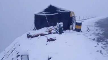 Snowfall in India: Sonamarg-Zojila Road Closed After Central Kashmir Receives Fresh Snowfall; Lahaul-Spiti in Himachal Pradesh Turns Into White Paradise (Watch Videos)