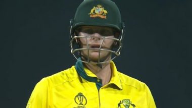 Steve Smith Shocked After Being Given LBW Out by Third Umpire in AUS vs SA CWC 2023 Match, Fans React