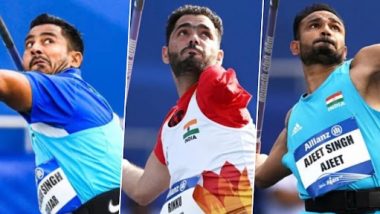 Sundar Singh Gurjar Wins Gold Medal, Rinku Hooda Bags Silver, Ajeet Singh Scalps Bronze As India Secure Podium Sweep in Men's Javelin T46 Event At Asian Para Games 2023