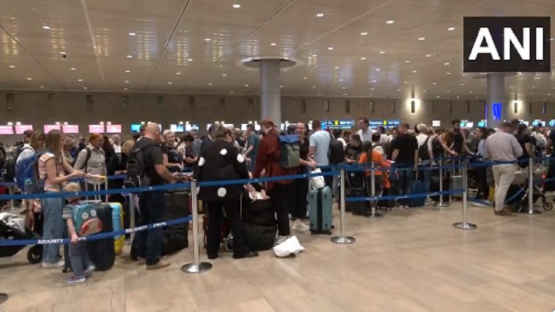 Israel-Hamas War: First Batch of Indian Passengers To Board Flight From Tel Aviv Back to India Under Operation Ajay (Watch Videos)