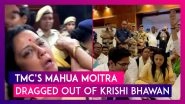 Mahua Moitra & Other TMC Leaders Dragged Out Of Krishi Bhawan By Delhi Police, Video Goes Viral