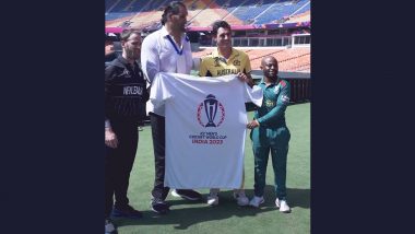 Temba Bavuma Stands Next to The Great Khali During CWC 2023 Captains’ Day, Fans React to Viral Pic