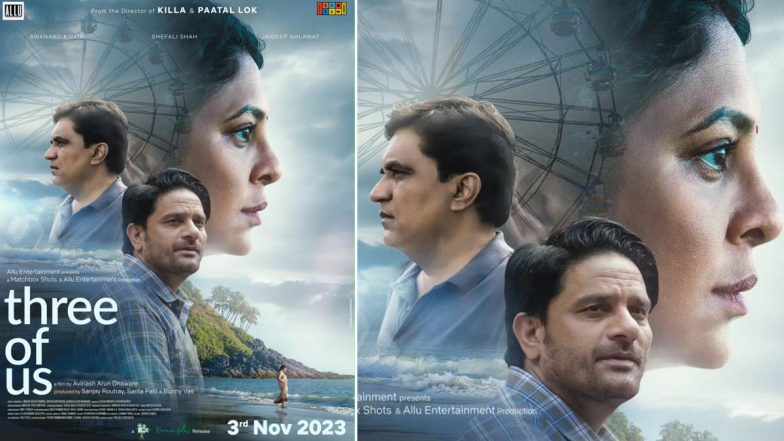 Three of Us: Shefali Shah, Jaideep Ahlawat and Swanand Kirkire’s Relationship Drama To Release in Theatres on November 3! Check Out the First Look Poster