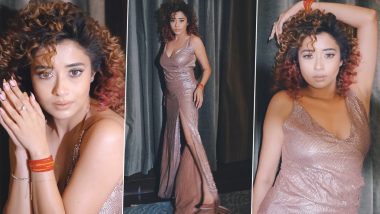 Tina Datta Scorches The Internet In Her Hot Shimmery Golden Backless Gown Look (Watch Video)