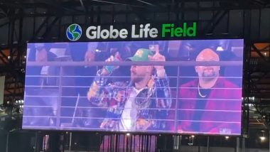 Travis Kelce Grooves to Rumoured Beau Taylor Swift’s ‘Shake It Off’ During Rangers World Series Game (Watch Video)