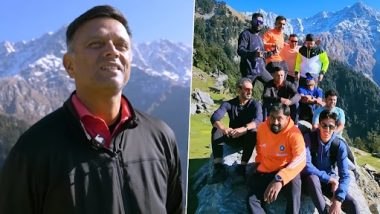 Rahul Dravid, Team India Coaching Staff Enjoy Triund Trek in Dharamsala (Watch Video)