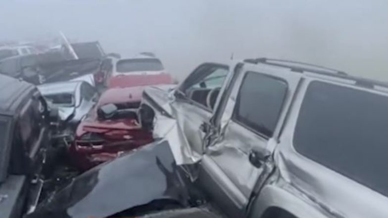 Superfog Causes Multiple Accidents in US; Seven Killed, 25 Injured After 158-Vehicle Pileup in Louisiana Due to Poor Visibility (Watch Video)