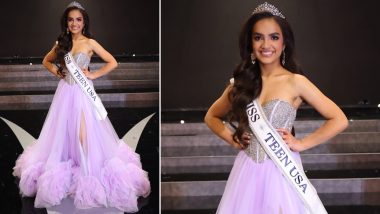 Miss Teen USA 2023 Winner Name: Mexican-Indian High School Student UmaSofia Srivastava Crowned Miss Teen USA (Watch Video)