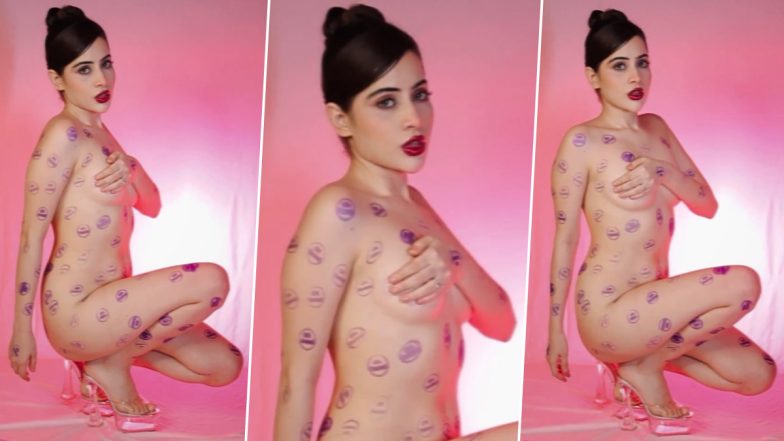 Uorfi Javed Goes Nude and 'Stamped'! Fashion Influencer Hides Her Assets in This Super Raunchy Video on Insta – WATCH